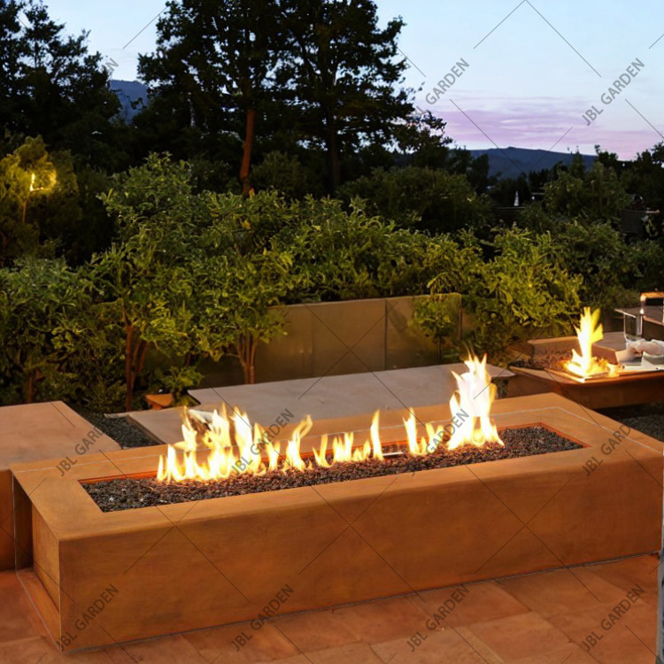 steel patio fire pit outdoor fire pits gas burning corten steel gas fireplace