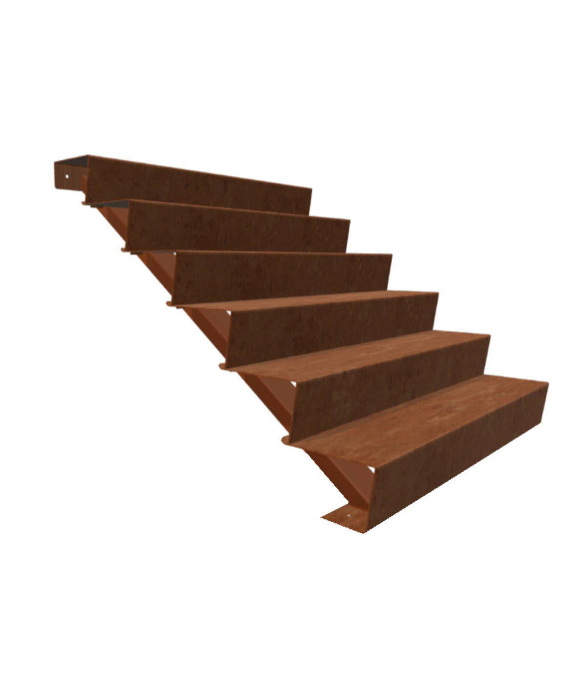 Modern Rustic Weathering Steel Garden Steps Outdoor Metal Stairs