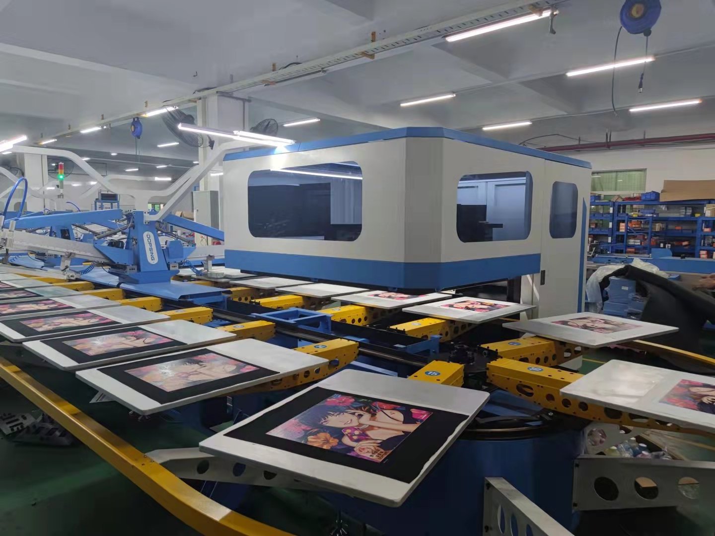 KINWAH(DOPSING) Multi colors Full Auto digital oval screen t shirt printing machine