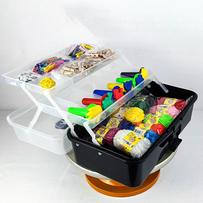 Smores Caddy -TWO FOLDING TRAYS Smore storage Box  Keeps Your Marshmallow Roasting Sticks,Crackers,Chocolate Bars Organized kit