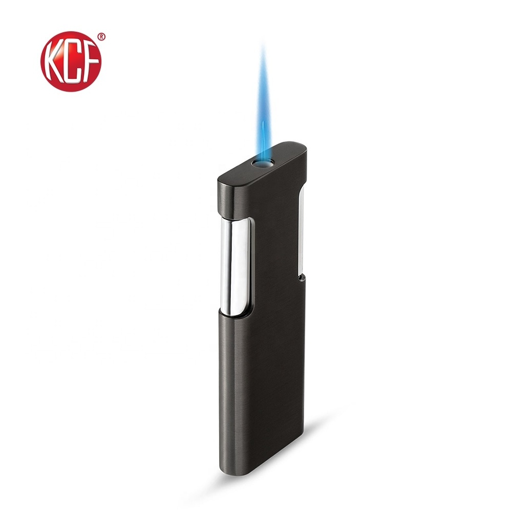 Factory Customized Logo Zinc alloy jet Flame Refillable Lighter For Cigar KCF-297