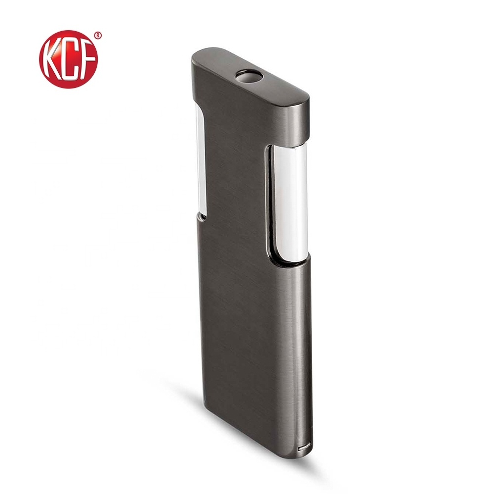 Factory Customized Logo Zinc alloy jet Flame Refillable Lighter For Cigar KCF-297