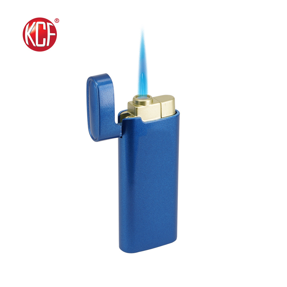 Customized Logo Factory Eco-Friendly Torch Blue Lighter For Aromatherapy Cigarette KCF-211