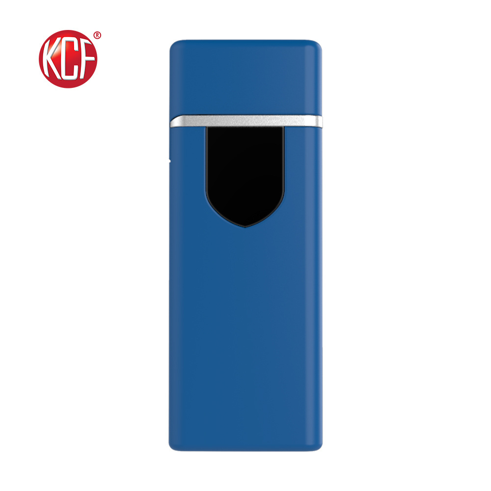 New Design New Type Rotation Arc Blue Usb Lighter For Smoker Customized logo