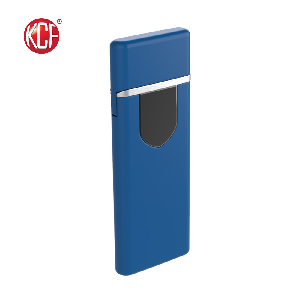 New Design New Type Rotation Arc Blue Usb Lighter For Smoker Customized logo