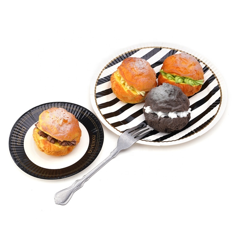 Disposable Eco-friendly Paper Plate & Bowl Party Christmas Cake Packaging Paper Plates