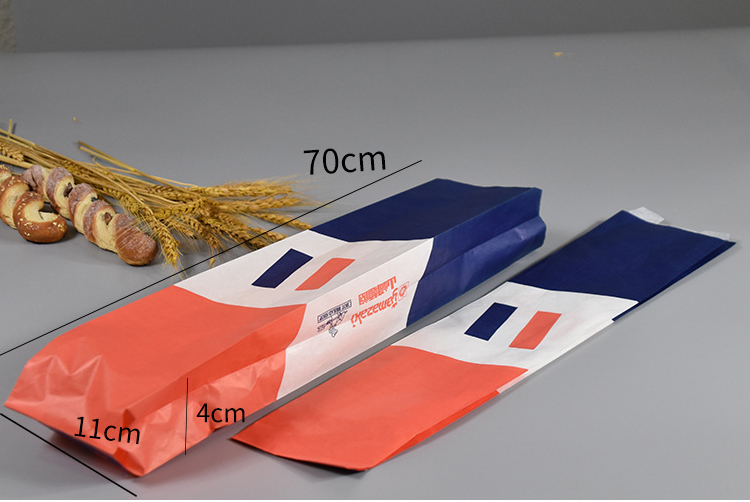 Sachets a pain en papier kraft, baguette ecologique personnalisee paper bag