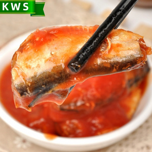 KWS Custom brand canned jack mackerel fish in tomato sauce