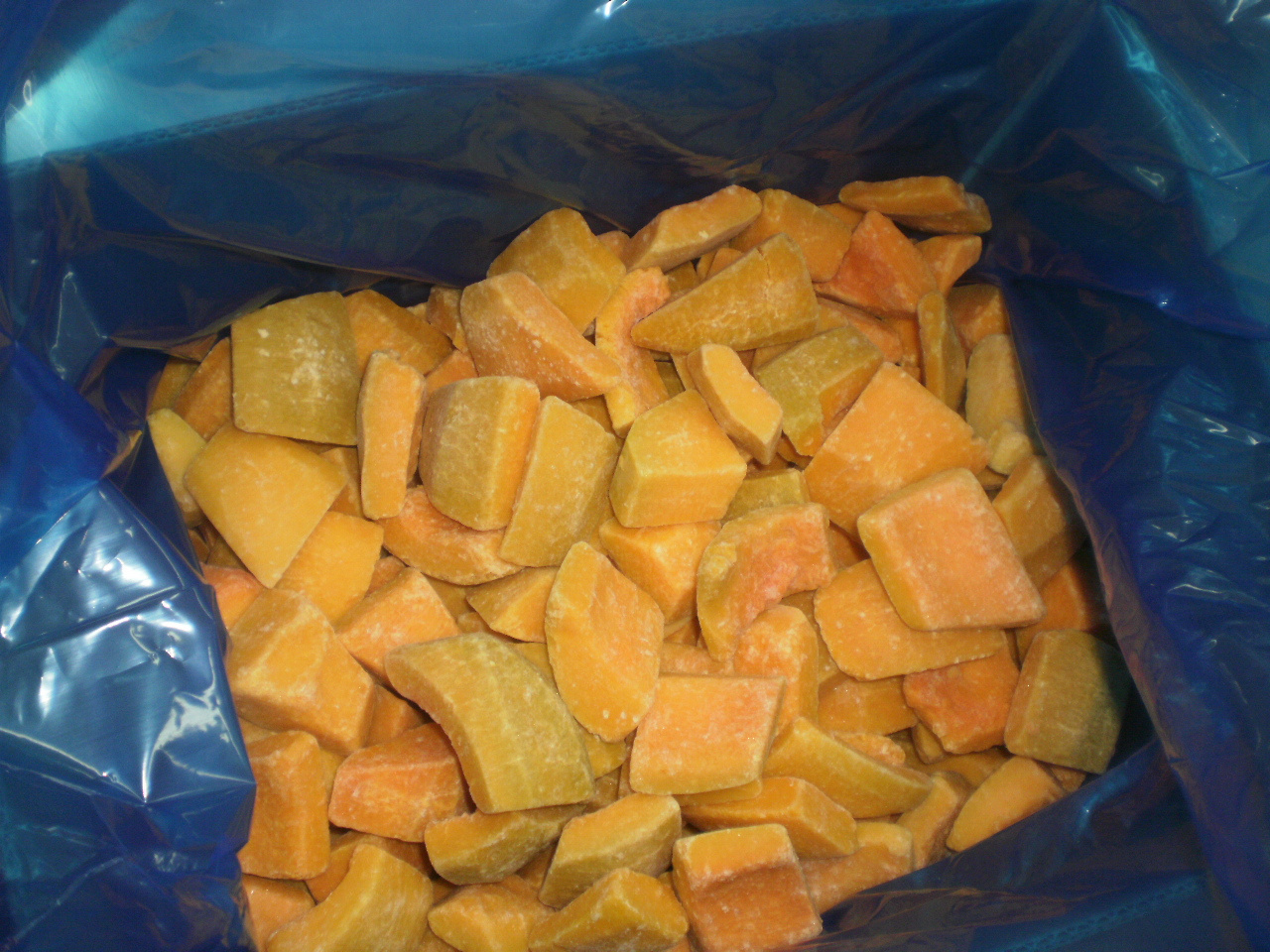 KWS IQF Frozen Diced Pumpkin Frozen vegetables Freezed pumpkin chunks