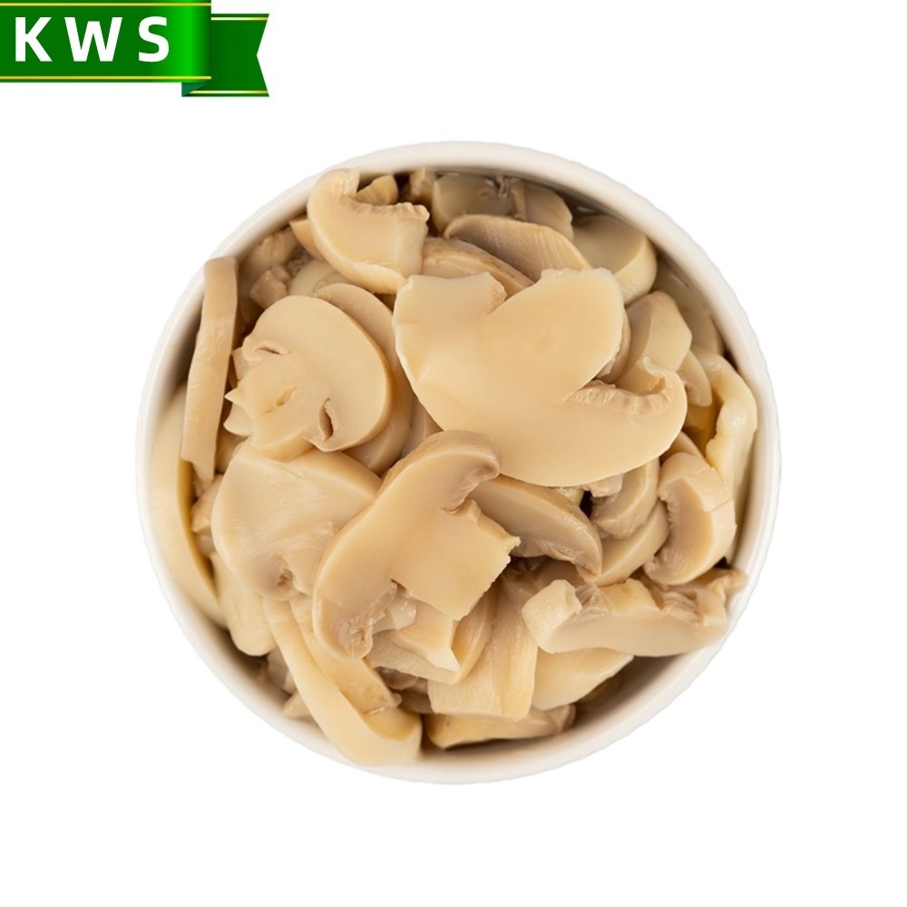 KWS factory price canned champignon mushroom pieces and stems pns