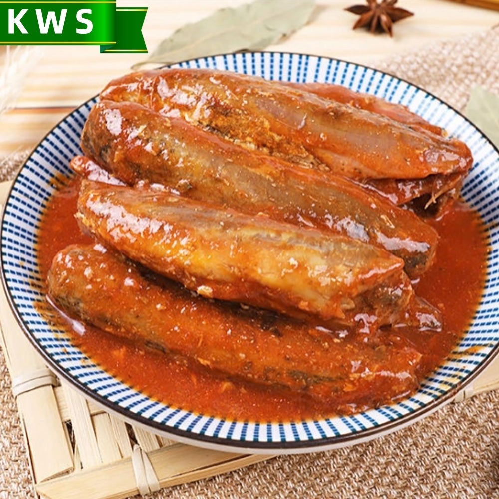 KWS Custom brand canned jack mackerel fish in tomato sauce