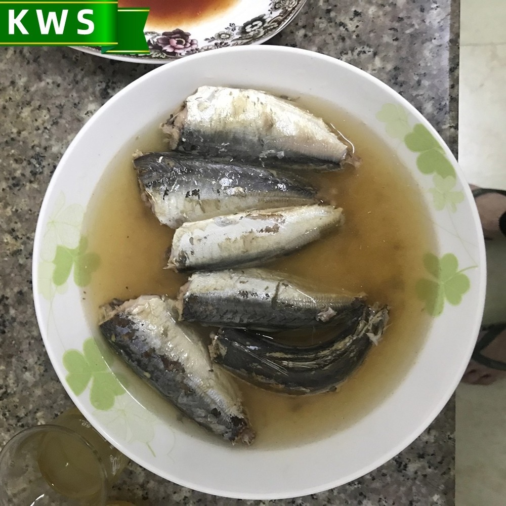 KWS Factory price wholesale canned mackerel fish  in oil