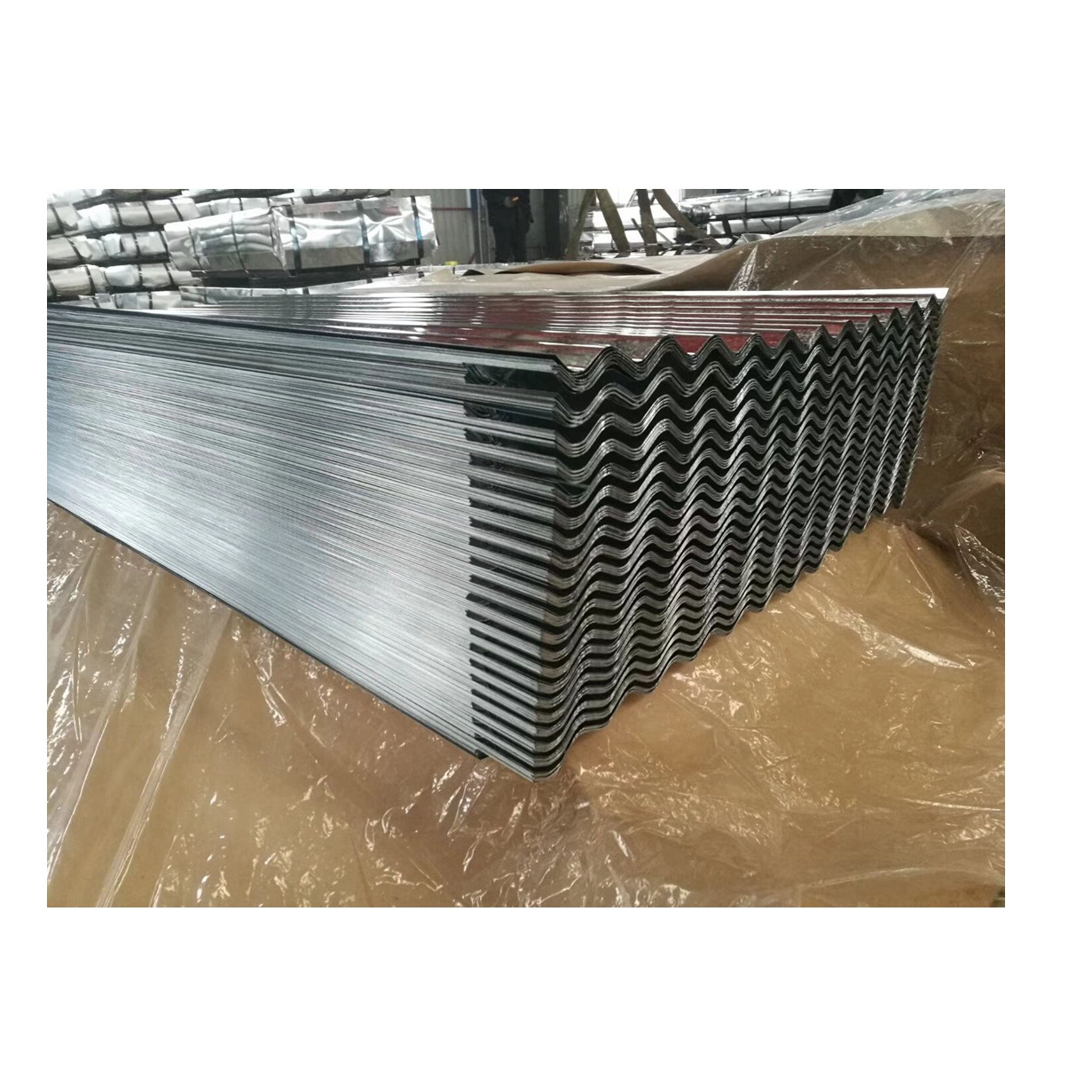 Thickness 0.125- 0.6mm Galvanized Aluzinc Coated Corrugated Steel Roofing Sheet