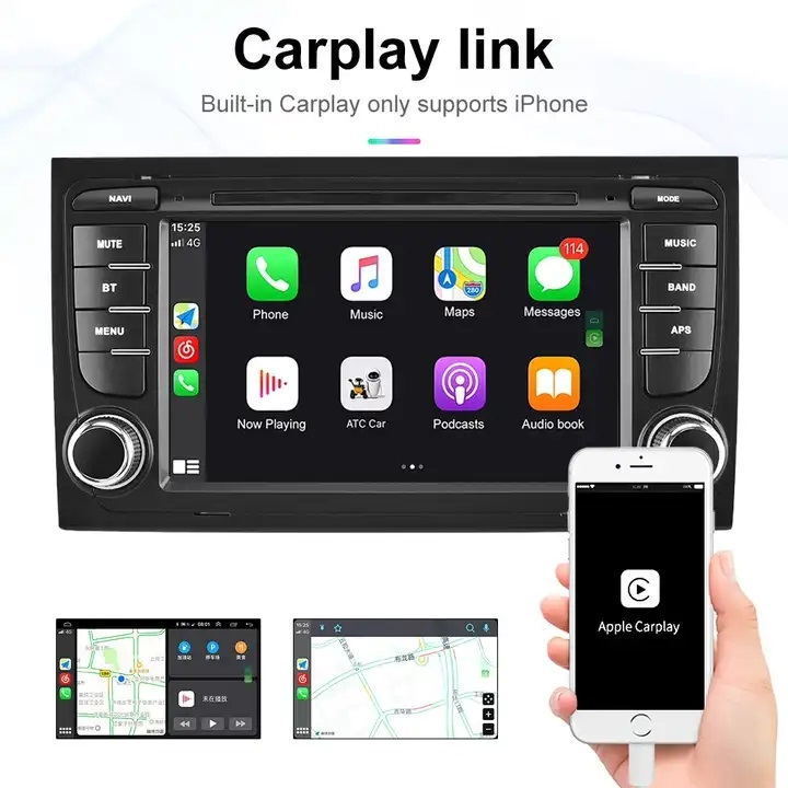 car carplay For Audi A4 B6 S4 RS4 GPS navigation built-in dsp carplay autoradio android auto radio head unit