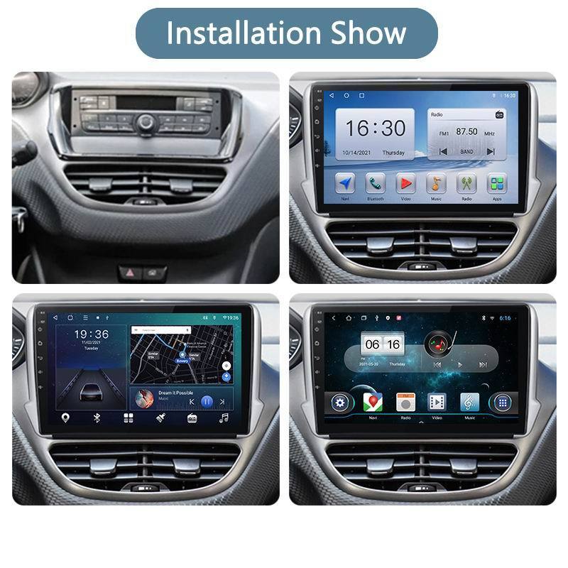 Auto Radio 2 din Android Car Radio for Peugeot 208 2008 2012-2018 dvd 2K Screen Multimedia Stereo 12+256GB Car Player