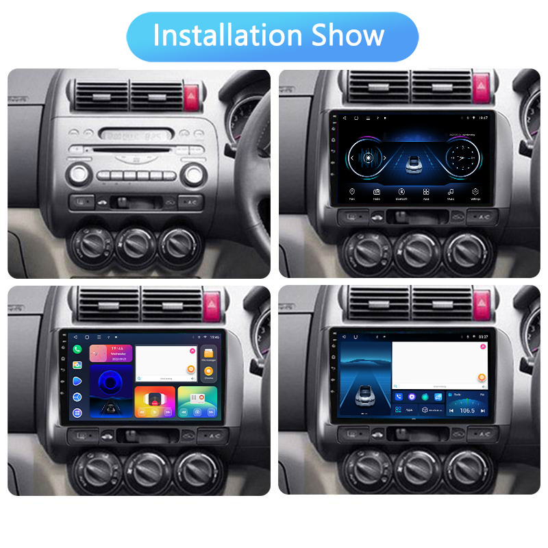 9 inch car android player For Honda Fit Jazz City 2004 - 2007 2 din multimedia audio gps navigation car radio player