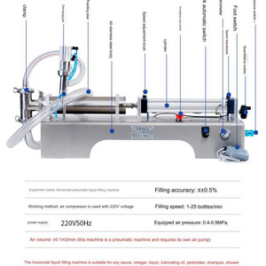 High Quality Semi Automatic 10-5000ML Pneumatic Piston Oil Wine Liquid Filler Perfume Juice Filling Machine