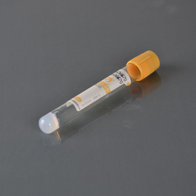 CE certified medical disposable gel & clot activator tube PET material sterile disposable vacuum blood collection tube