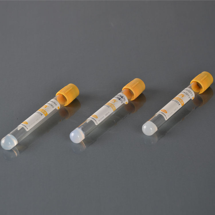 CE certified medical disposable gel & clot activator tube PET material sterile disposable vacuum blood collection tube