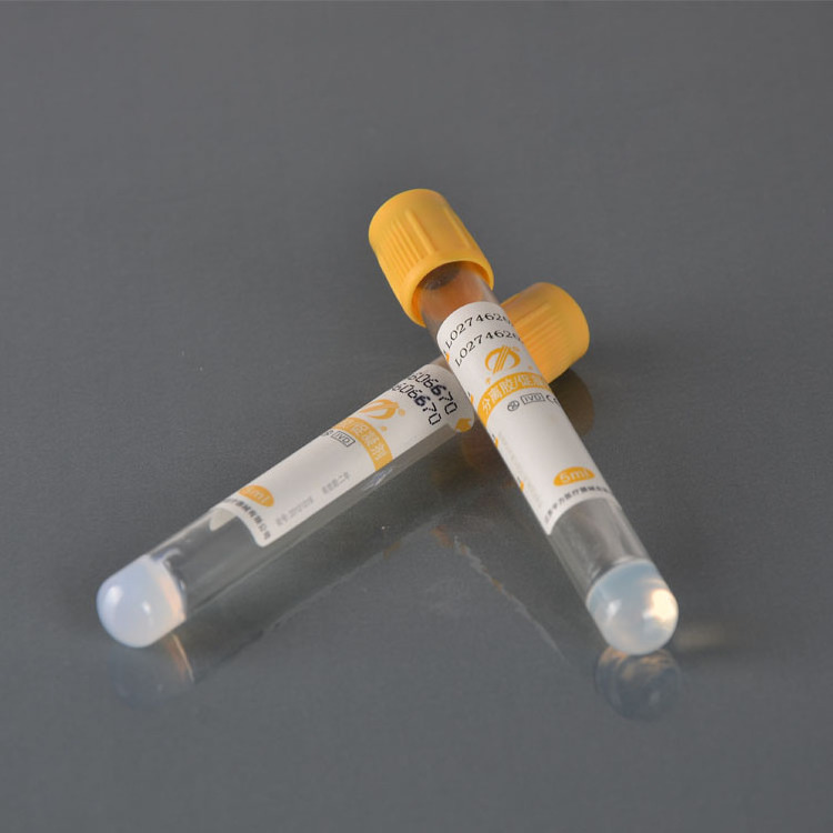 CE certified medical disposable gel & clot activator tube PET material sterile disposable vacuum blood collection tube