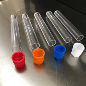 Various volumes plastic heat resistant test tube as medical testing instruments and laboratory consumables