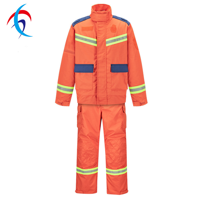 China Cheapest Wholesale Flame Resistant Firefighting Clothing Fireman Personal Protection Equipment for Fire Fighting Rescue