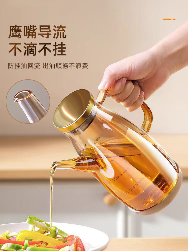 Kitchen Handcrafted Handle for Cooking Bulk Dispenser Accessories Glass Bottle Olive Oil and Vinegar Dispenser Coffee & Tea Urns