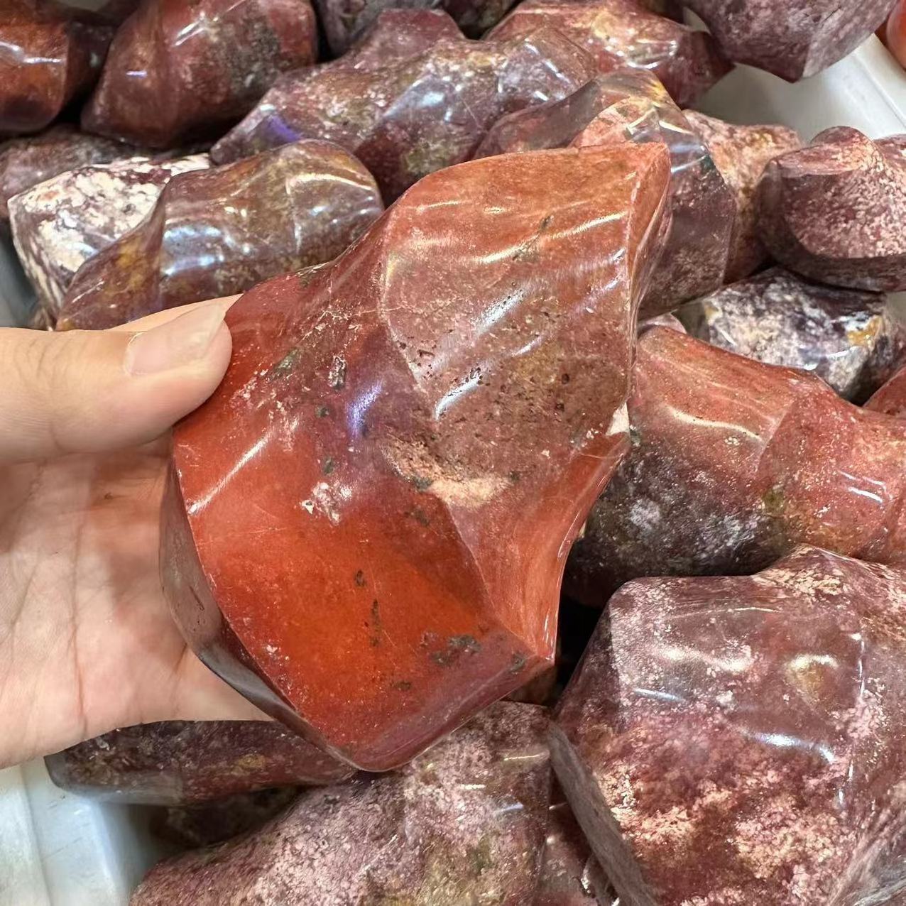 Wholesale Natural Crystal Polished Red Jasper Flame Crystal Craft Crystal Torch For Home Decoration