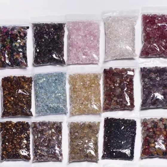 Wholesale Natural Polished Chips Crystal Mixed Bag Material Rough Healing Stone Gravel Crystal Chips