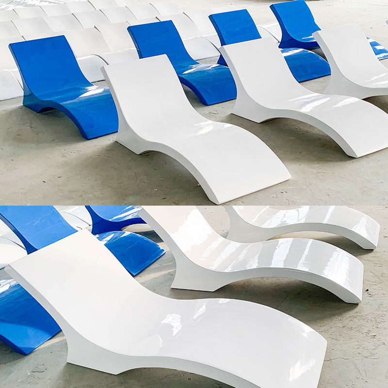 custom color modern in pool chaise ledge sun bed lounger white outdoor beach swimming pool shelf sun loungers