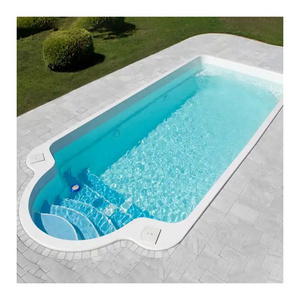 family garden home prefabricated fiberglass fiber glass inground swim spa pool shell outdoor swimming pool for sales