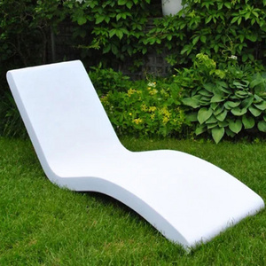 Outdoor wholesale fiberglass s shape patio lounger recliner chair beach sun lounger chaise lounge