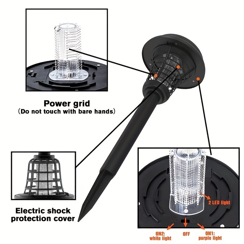 Useful Solar Bug Zapper Outdoor Lights Solar Powered Zapper Lamp For Indoor And Outdoor Use mosquito killer lamp