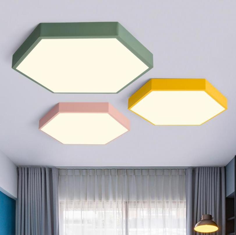 Ultrathin LED modern ceiling light hexagon Iron Acrylic indoor lamp decoration light fixture AC110-265V ceiling light