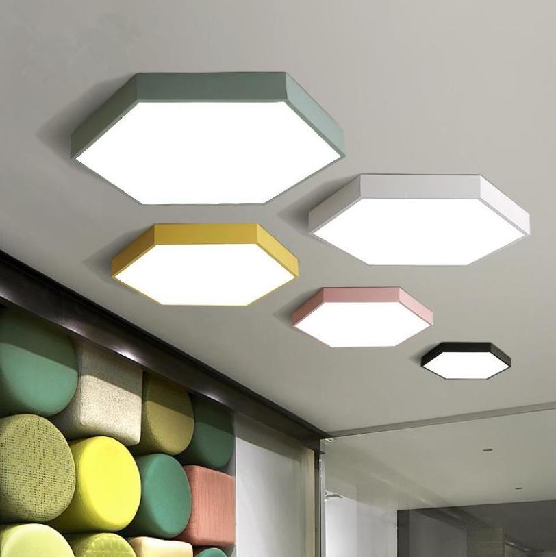 Ultrathin LED modern ceiling light hexagon Iron Acrylic indoor lamp decoration light fixture AC110-265V ceiling light