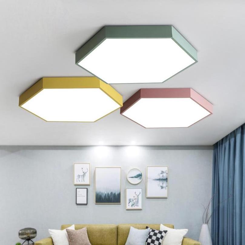 Ultrathin LED modern ceiling light hexagon Iron Acrylic indoor lamp decoration light fixture AC110-265V ceiling light