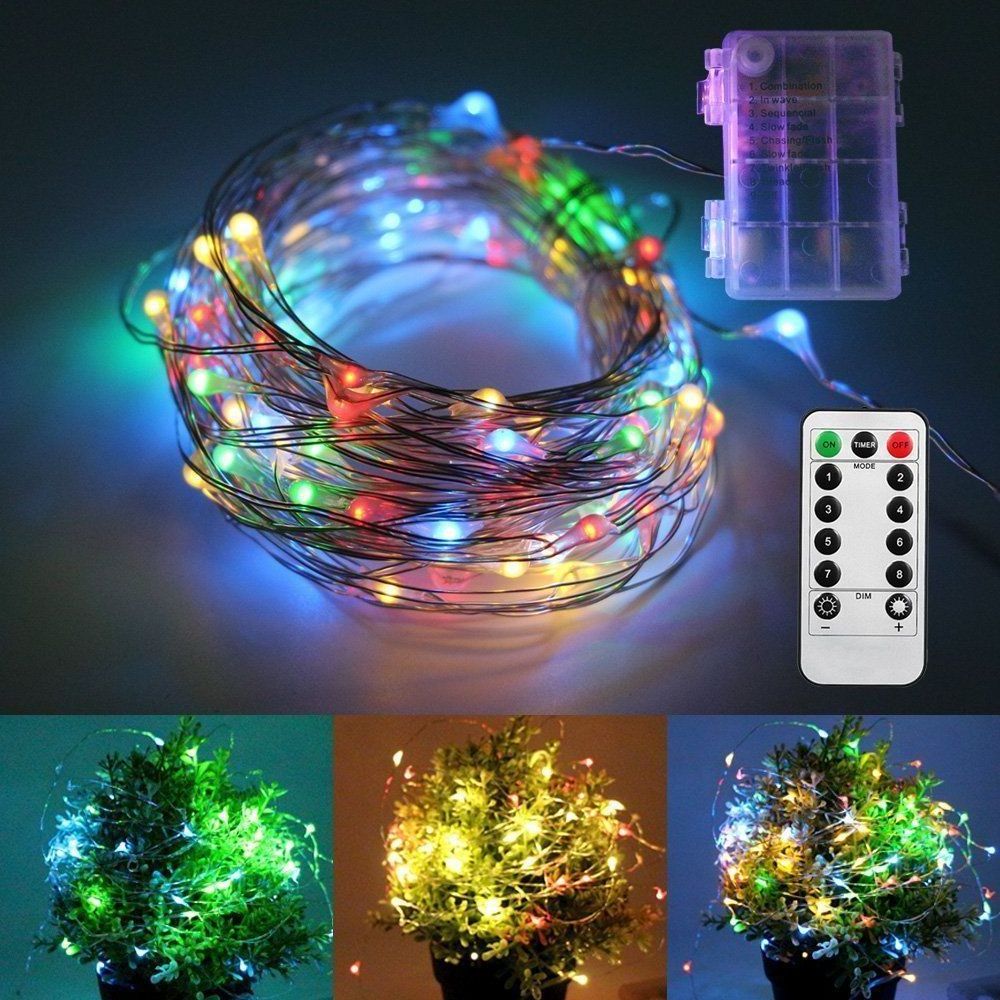 Remote Control Fairy Lights Battery Operated Timer String  Waterproof Copper Wire LED string light