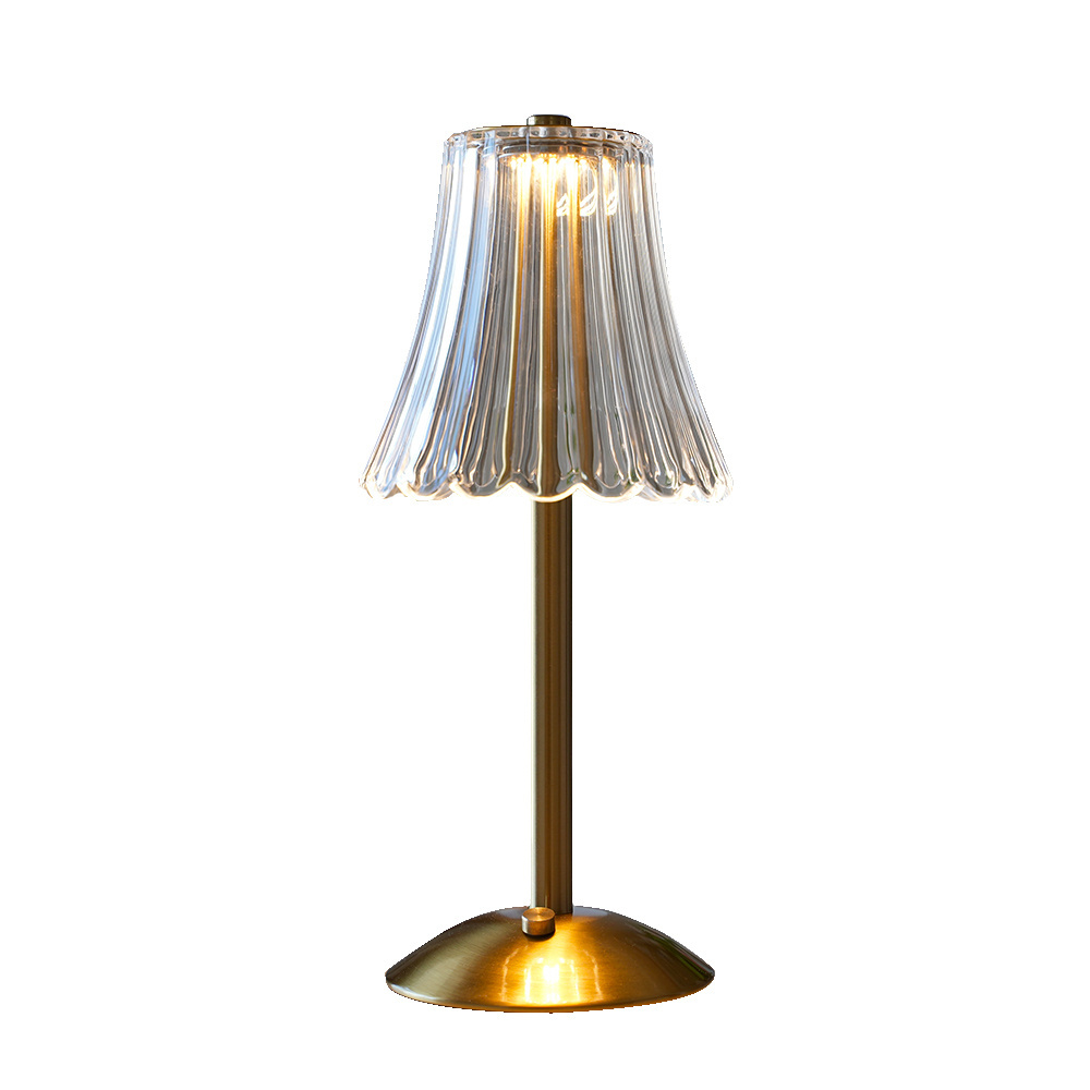 Factory Price Retro Handmade Table Lamp Mini Retro Pleated Shade  Decorative Umbrella Night Light For Home