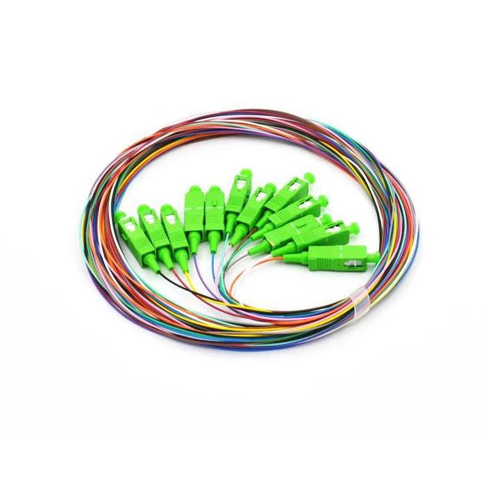 Fiber Optic Bundle Pigtail SC/APC Connector 12 Color 0.9mm SM FTTH Pigtail