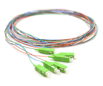 Fiber Optic Bundle Pigtail SC/APC Connector 12 Color 0.9mm SM FTTH Pigtail