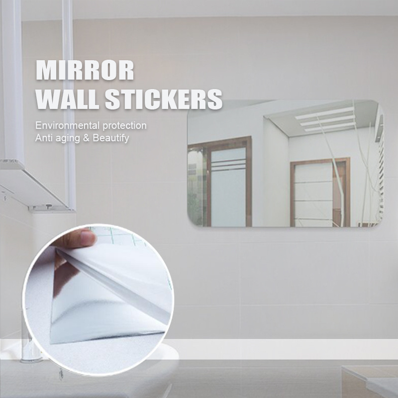 Custom Acrylic Soft Mirror Wall Self-adhesive HD Full-length Mirror Patch Home Bathroom Mirror Sticker Wall Sticker