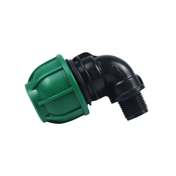 IRRIPLAST PN10 ISO17885 PIPE FITTINGS 20-110MM PP IRRIGATION COMPRESSION FITTINGS PUSH FIT HDPE male Threaded Elbow