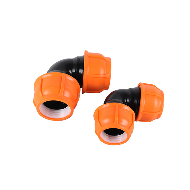 elbow  Wholesale PN10 Irriplast high quality PP compression fittings Pipe fittings Plastic fittings for irrigation