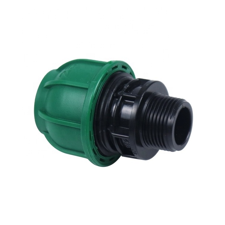 HDPE Compression Fittings IRRIPLAST KEXING HDPE PE PN10 PN16 16Bar PP Compression Fittings PP Male Threaded Coupling Adaptor