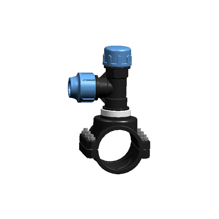 HDPE PP PIPE COMPRESSION FITTINGS WATER KNOCKOUT TRAP CLAMP SADDLES Ferrule with metal cutter