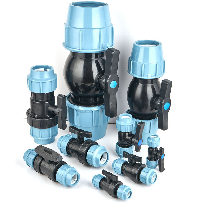 HIGH QUALITY ISO17885 BLUE COLOR BSP IRRIGATION PN16 HDPE PE Compression Fittings PP COUPLING ADAPTOR