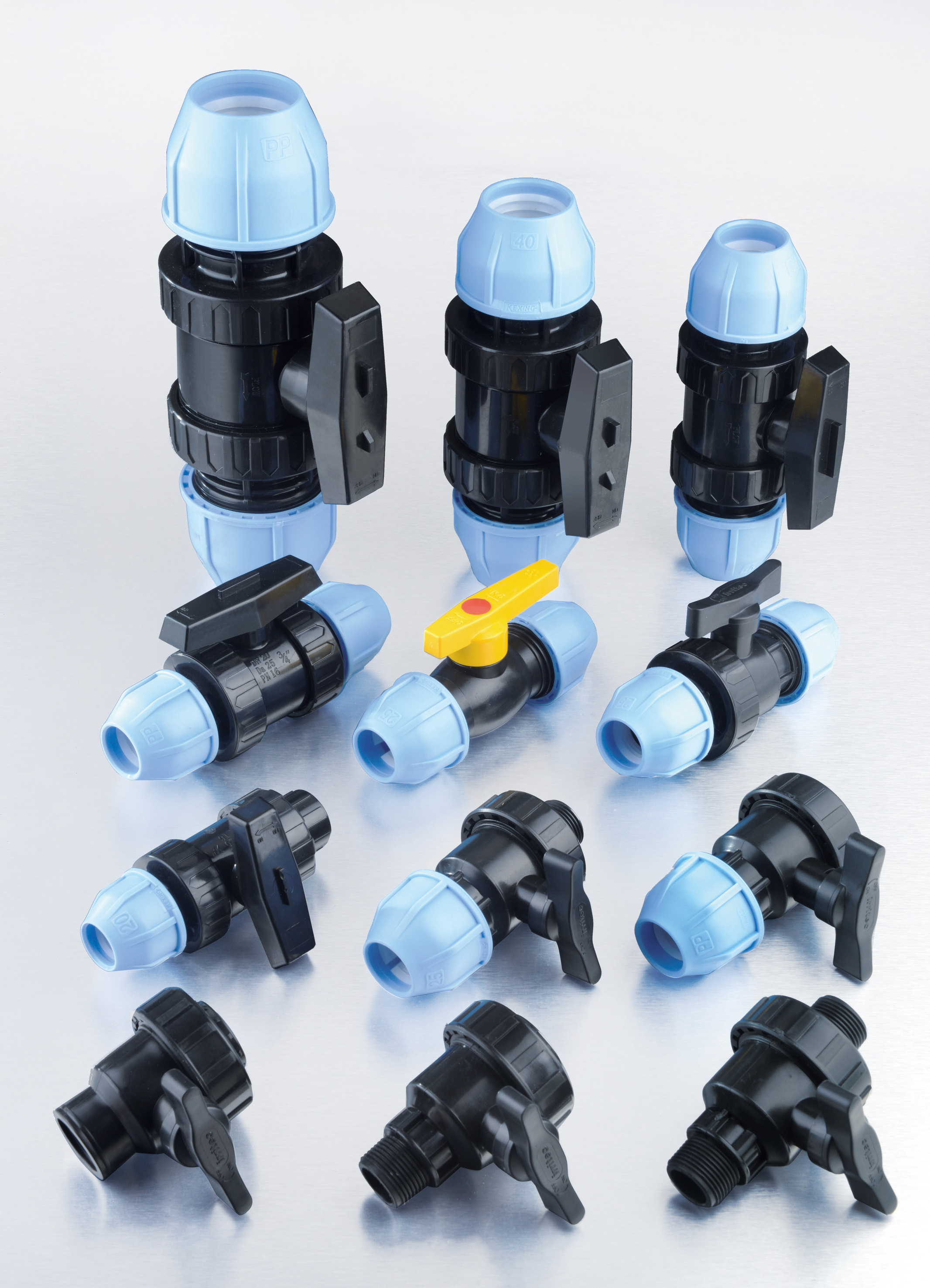 IRRIPLAST PP single female  ball valve ISO 17885 SANS 17885 ISO14236 Irrigation pp compression fittings HDPE PE  ball valve