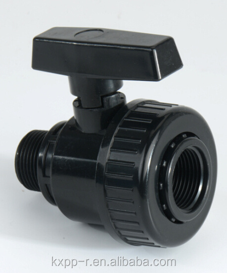 PN16 Single union HDPE PP PVC PE ball valve (Female or Male Threaded) PP HDPE COMPRESSION FITTINGS