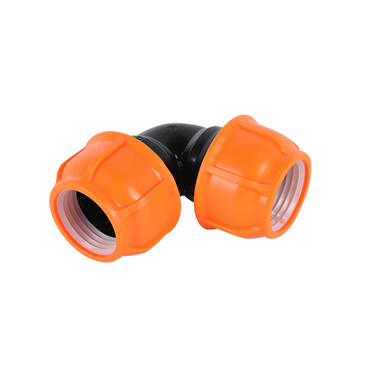 elbow  Wholesale PN10 Irriplast high quality PP compression fittings Pipe fittings Plastic fittings for irrigation