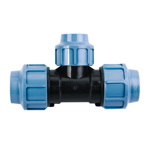 HIGH QUALITY ISO17885 ISO14236 BSP IRRIGATION PN16 HDPE PE Compression Fittings PP REDUCING TEE